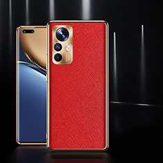 Funda Lujo Cuero Carcasa S10 para Xiaomi Mi 12 Pro 5G Rojo