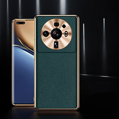 Funda Lujo Cuero Carcasa S10 para Xiaomi Mi 12 Ultra 5G Verde Noche