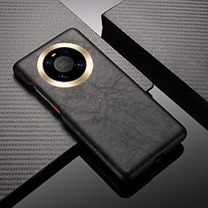 Funda Lujo Cuero Carcasa ST1 para Huawei Mate 60 Pro+ Plus Negro