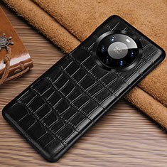 Funda Lujo Cuero Carcasa ST3 para Huawei Mate 40 Pro+ Plus Negro