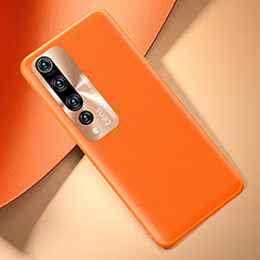 Funda Lujo Cuero Carcasa T01 para Xiaomi Mi 10 Pro Naranja