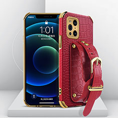 Funda Lujo Cuero Carcasa XD1 para Oppo Find X3 5G Rojo