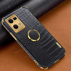 Funda Lujo Cuero Carcasa XD1 para Oppo Reno7 4G Negro