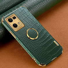 Funda Lujo Cuero Carcasa XD1 para Oppo Reno7 4G Verde