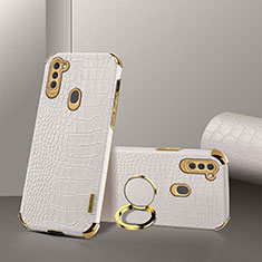 Funda Lujo Cuero Carcasa XD1 para Samsung Galaxy A11 Blanco