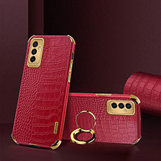 Funda Lujo Cuero Carcasa XD1 para Samsung Galaxy F23 5G Rojo