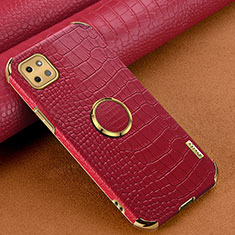 Funda Lujo Cuero Carcasa XD1 para Samsung Galaxy F42 5G Rojo