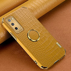 Funda Lujo Cuero Carcasa XD1 para Samsung Galaxy S20 Lite 5G Amarillo