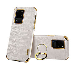 Funda Lujo Cuero Carcasa XD1 para Samsung Galaxy S20 Ultra Blanco