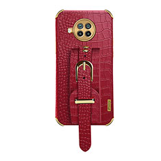 Funda Lujo Cuero Carcasa XD1 para Xiaomi Mi 10i 5G Rojo