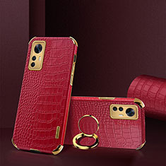 Funda Lujo Cuero Carcasa XD1 para Xiaomi Mi 12T 5G Rojo