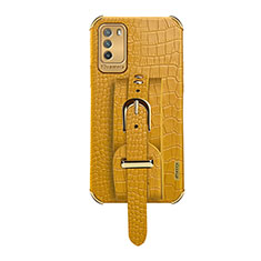 Funda Lujo Cuero Carcasa XD1 para Xiaomi Poco M3 Amarillo