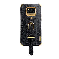 Funda Lujo Cuero Carcasa XD1 para Xiaomi Poco X3 Negro