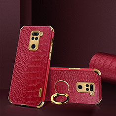 Funda Lujo Cuero Carcasa XD1 para Xiaomi Redmi Note 9 Rojo