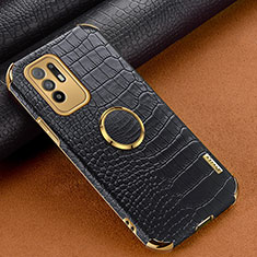 Funda Lujo Cuero Carcasa XD2 para Oppo F19 Pro+ Plus 5G Negro