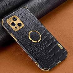 Funda Lujo Cuero Carcasa XD2 para Oppo Find X3 Pro 5G Negro