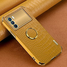 Funda Lujo Cuero Carcasa XD2 para Oppo K9 Pro 5G Amarillo