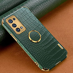 Funda Lujo Cuero Carcasa XD2 para Oppo Reno6 Pro+ Plus 5G Verde