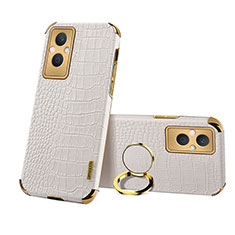 Funda Lujo Cuero Carcasa XD2 para Oppo Reno8 Z 5G Blanco