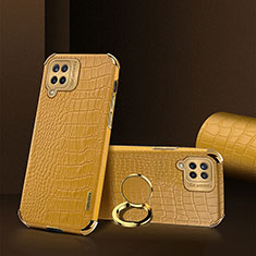Funda Lujo Cuero Carcasa XD2 para Samsung Galaxy A12 Amarillo
