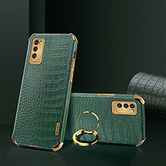 Funda Lujo Cuero Carcasa XD2 para Samsung Galaxy A41 Verde
