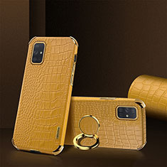 Funda Lujo Cuero Carcasa XD2 para Samsung Galaxy A71 5G Amarillo