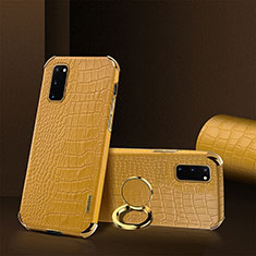 Funda Lujo Cuero Carcasa XD2 para Samsung Galaxy S20 5G Amarillo