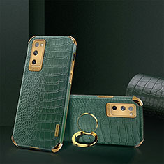 Funda Lujo Cuero Carcasa XD2 para Samsung Galaxy S20 FE (2022) 5G Verde