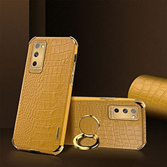 Funda Lujo Cuero Carcasa XD2 para Samsung Galaxy S20 FE 4G Amarillo
