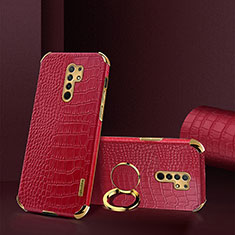 Funda Lujo Cuero Carcasa XD2 para Xiaomi Redmi 9 Rojo
