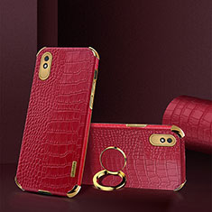 Funda Lujo Cuero Carcasa XD2 para Xiaomi Redmi 9A Rojo