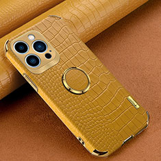 Funda Lujo Cuero Carcasa XD3 para Apple iPhone 14 Pro Amarillo