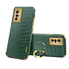 Funda Lujo Cuero Carcasa XD3 para Vivo X70 5G Verde