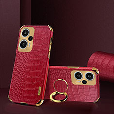Funda Lujo Cuero Carcasa XD4 para Xiaomi Poco F5 5G Rojo