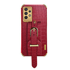 Funda Lujo Cuero Carcasa XD5 para Samsung Galaxy A32 5G Rojo
