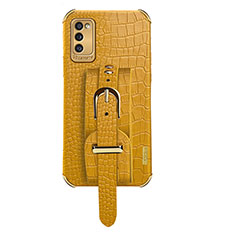Funda Lujo Cuero Carcasa XD5 para Samsung Galaxy A41 Amarillo
