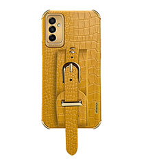 Funda Lujo Cuero Carcasa XD5 para Samsung Galaxy M23 5G Amarillo