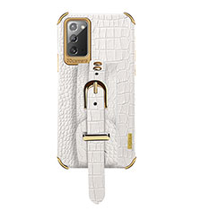 Funda Lujo Cuero Carcasa XD5 para Samsung Galaxy Note 20 5G Blanco