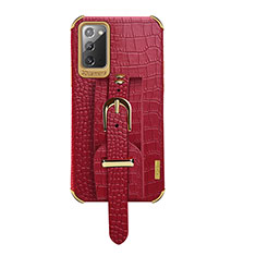 Funda Lujo Cuero Carcasa XD5 para Samsung Galaxy Note 20 5G Rojo