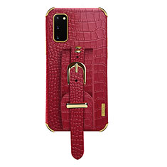 Funda Lujo Cuero Carcasa XD5 para Samsung Galaxy S20 5G Rojo