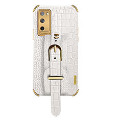 Funda Lujo Cuero Carcasa XD5 para Samsung Galaxy S20 FE 5G Blanco