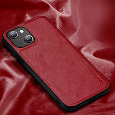 Funda Lujo Cuero Carcasa XV1 para Apple iPhone 13 Rojo