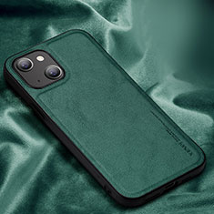 Funda Lujo Cuero Carcasa XV1 para Apple iPhone 13 Verde