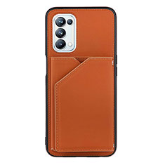 Funda Lujo Cuero Carcasa Y01B para OnePlus Nord N200 5G Marron