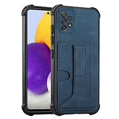 Funda Lujo Cuero Carcasa Y01B para Samsung Galaxy A72 5G Azul