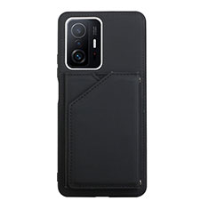 Funda Lujo Cuero Carcasa Y01B para Xiaomi Mi 11T Pro 5G Negro