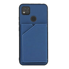 Funda Lujo Cuero Carcasa Y01B para Xiaomi POCO C3 Azul