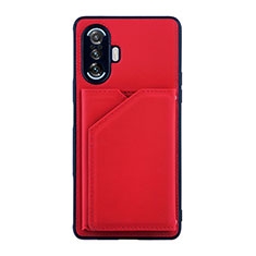 Funda Lujo Cuero Carcasa Y01B para Xiaomi Poco F3 GT 5G Rojo