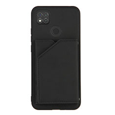 Funda Lujo Cuero Carcasa Y01B para Xiaomi Redmi 9C NFC Negro