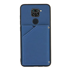 Funda Lujo Cuero Carcasa Y01B para Xiaomi Redmi Note 9 Azul
